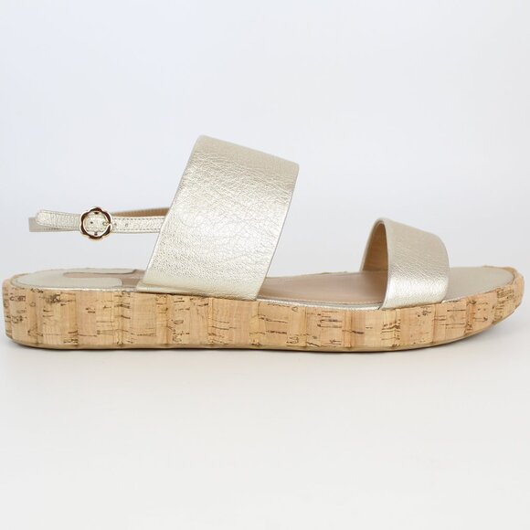 New Salvatore Ferragamo Metallic Leather Sandal | Luxe Comfort for Summer Chic - Picture 7 of 13
